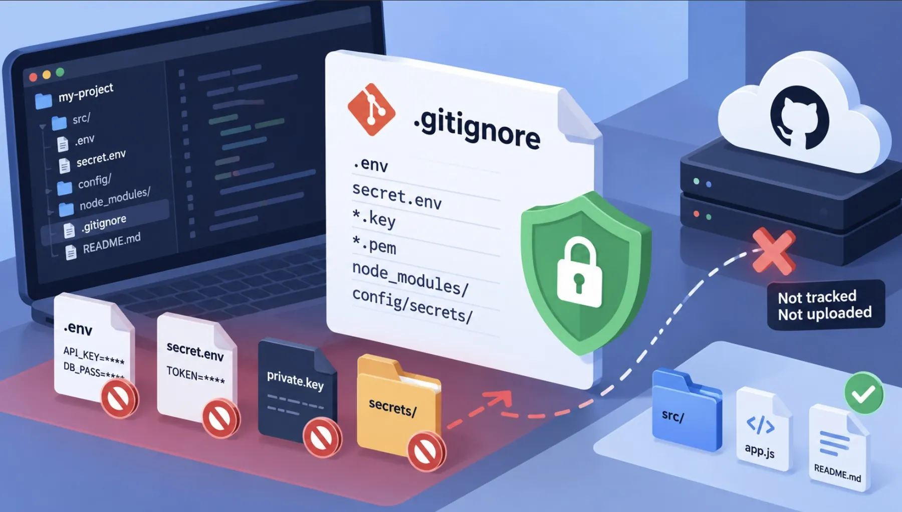 .gitignore templates that actually save you from leaking secrets
