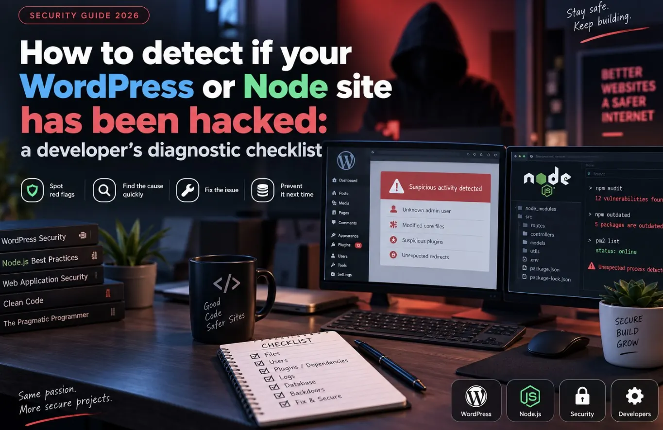 How to detect if your WordPress or Node site has been hacked: a developer’s diagnostic checklist